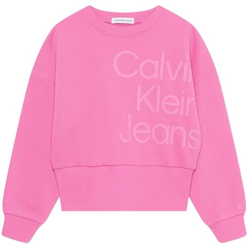 Vêtements Fille Sweats Calvin Klein JEANS organic IG0IG02300 Rose