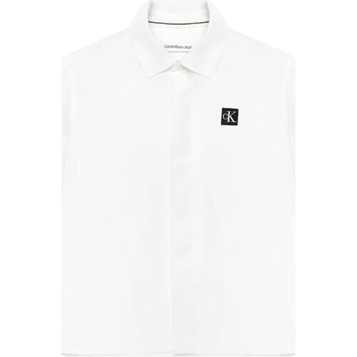 Vêtements Garçon Chemises manches longues Calvin Klein jacket Jeans IB0IB01962 Blanc
