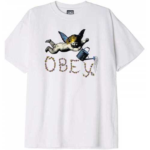 Vêtements Homme T-shirts & Polos Obey flower angel Blanc