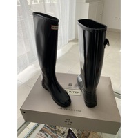 Chaussures Femme Bottes de pluie Hunter bottes de Pluie Hunter noir brillant Noir