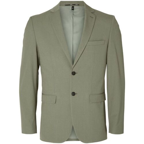 Vêtements Homme Vestes Selected 16087824 SLIM-LIAM-VETIVER Vert