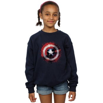 Vêtements Fille Sweats Marvel Avengers Captain America Art Shield Bleu
