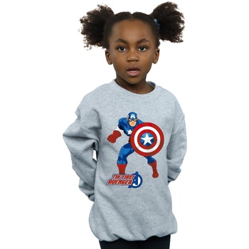 Vêtements Fille Sweats Marvel Captain America The First Avenger Gris