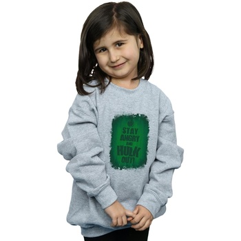 Vêtements Fille Sweats Marvel Hulk Stay Angry Gris