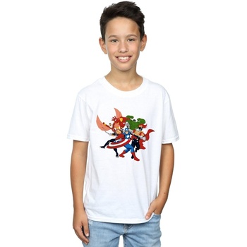 Vêtements Garçon T-shirts manches courtes Marvel Avengers Assemble Comic Team Blanc