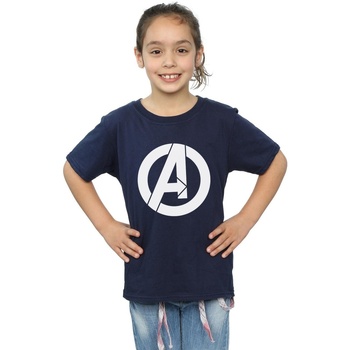Vêtements Fille T-shirts manches longues Marvel Avengers Simple Logo Bleu