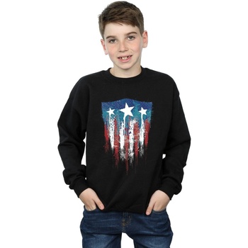 Vêtements Garçon Sweats Marvel Captain America Flag Shield Noir