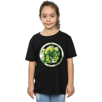 Vêtements Fille T-shirts manches longues Marvel Avengers Hulk Montage Symbol Noir