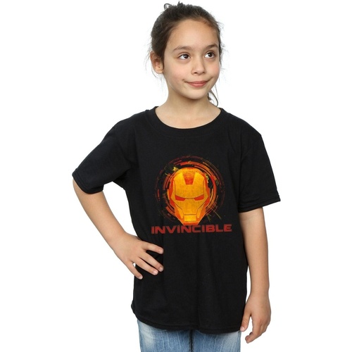 Vêtements Fille T-shirts manches longues Marvel Avengers Iron Man Invincible Noir