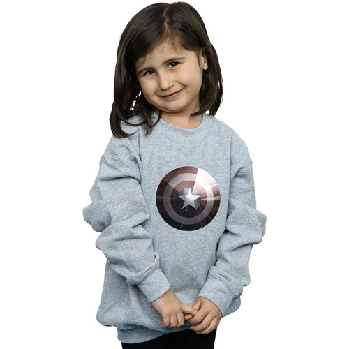 Vêtements Fille Sweats Marvel Captain America Shield Shiny Gris