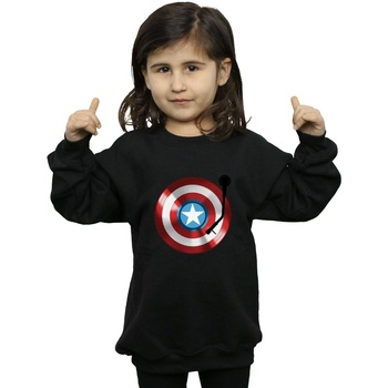 Vêtements Fille Sweats Marvel Captain America Turntable Noir