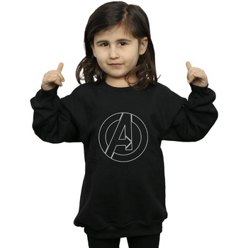 Vêtements Fille Sweats Marvel Avenegers Assemble A Logo Outline Noir