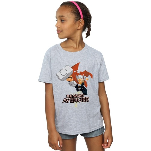 Vêtements Fille T-shirts manches longues Marvel Thor The Mighty Avenger Gris