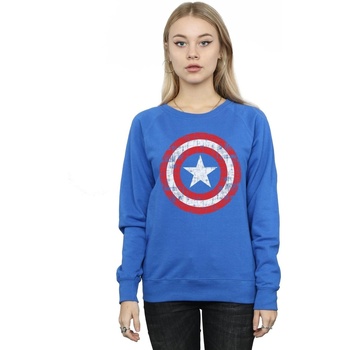 Vêtements Femme Sweats Marvel Avengers Captain America Scratched Shield Bleu