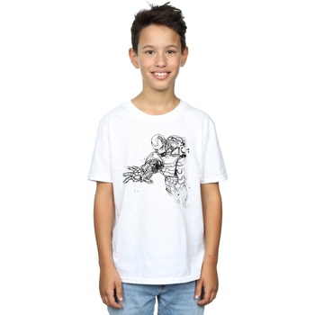 Vêtements Garçon T-shirts manches courtes Marvel Avengers Iron Man Mono Line Blanc
