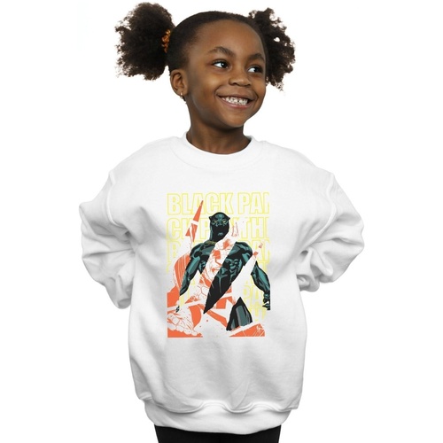 Vêtements Fille Sweats Marvel Avengers Black Panther Collage Blanc