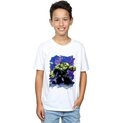 Vêtements Garçon T-shirts manches courtes Marvel Hulk Halloween Spooky Forest Blanc