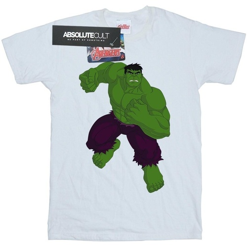 Vêtements Fille T-shirts manches longues Marvel Hulk Simple Blanc