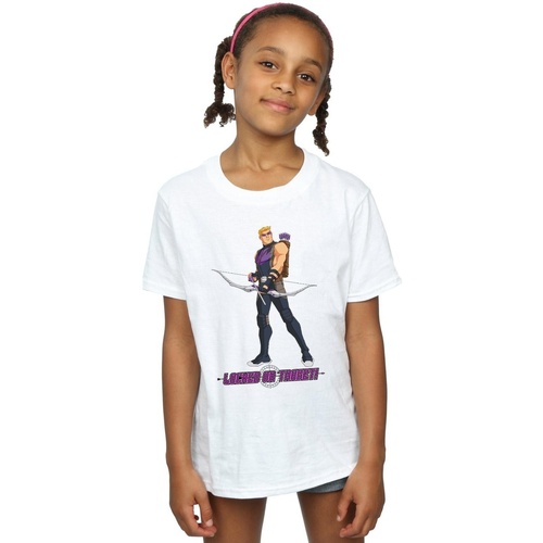 Vêtements Fille T-shirts manches longues Marvel Hawkeye Locked On Target Blanc