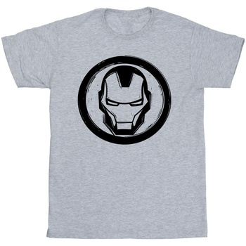 Vêtements Fille T-shirts manches longues Marvel Iron Man Chest Logo Gris