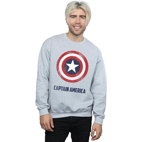 Vêtements Homme Sweats Marvel Captain America Shield Text Gris