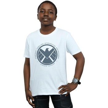 Vêtements Garçon T-shirts manches courtes Marvel Agents Of SHIELD Logistics Division Blanc