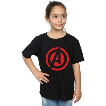 Vêtements Fille T-shirts manches longues Marvel Avenegers Assemble Solid A Logo Noir