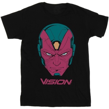 Vêtements Garçon T-shirts manches courtes Marvel Avengers Vision Head Noir