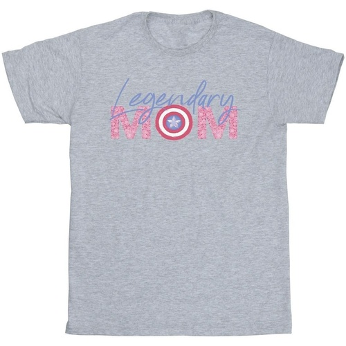 Vêtements Garçon T-shirts manches courtes Marvel Avengers Captain America Mum Gris