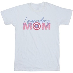 Vêtements Garçon T-shirts manches courtes Marvel Avengers Captain America Mum Blanc