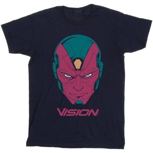 Vêtements Fille T-shirts manches longues Marvel Avengers Vision Head Bleu