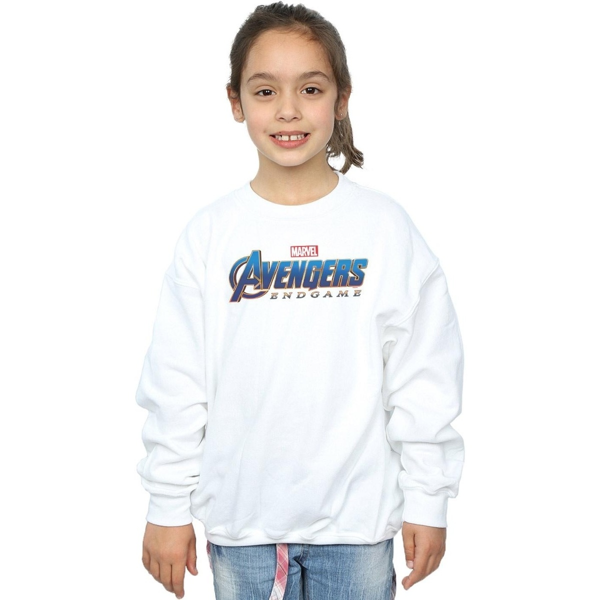 Vêtements Fille Sweats Marvel Avengers Endgame Logo Blanc