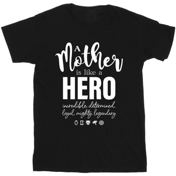 Vêtements Fille T-shirts manches longues Marvel Avengers Mother Hero Noir