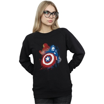 Vêtements Femme Sweats Marvel Captain America Civil War Painted Vs Iron Man Noir