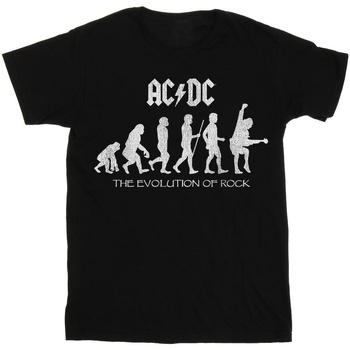 Vêtements Fille T-shirts manches longues Acdc Evolution Of Rock Noir