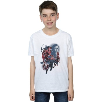 Vêtements Garçon T-shirts manches courtes Marvel Avengers Endgame Shield Team Blanc
