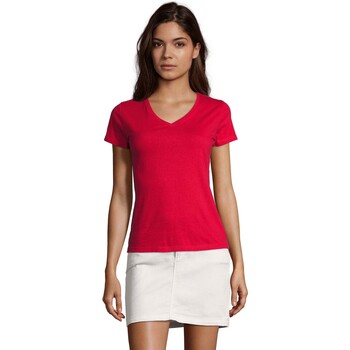 Vêtements Femme T-shirts manches longues Sols Imperial Rouge