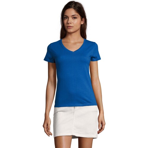 Vêtements Femme T-shirts The manches longues Sols Imperial Bleu