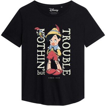 Vêtements Femme T-shirts manches longues Pinocchio Trouble Noir
