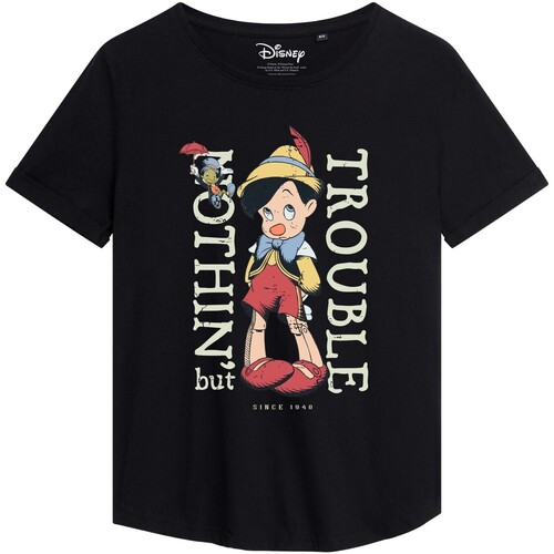Vêtements Femme T-shirts manches longues Pinocchio Trouble Noir