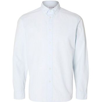 Vêtements Homme Chemises manches longues Selected 16092564 SLIMRICK-POPLIN-LIGHT BLUE Bleu