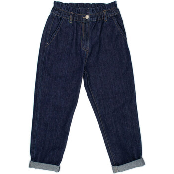 jeans 3/4 & 7/8 manila grace  manila grace girl pantalone baggy in jeans art. mg1838 