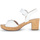 Chaussures Femme Sandales et Nu-pieds Gabor Sandales en cuir grainé à talon décroché Blanc