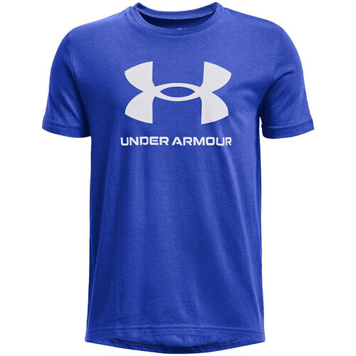 Vêtements Garçon Under Armour box logo t-shirt in grey Under Armour 1363282-486 Bleu