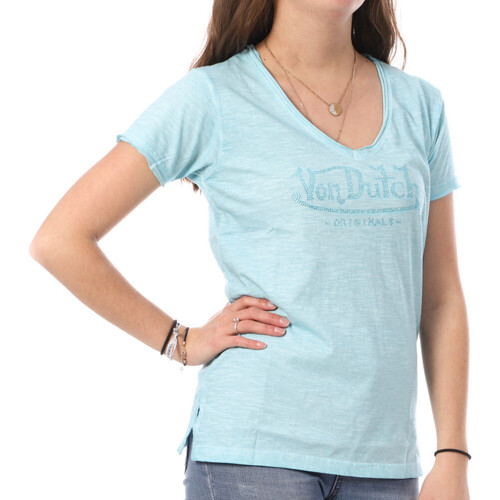 Vêtements Femme T-shirts manches courtes Von Dutch VD/TVC/OASIS Bleu