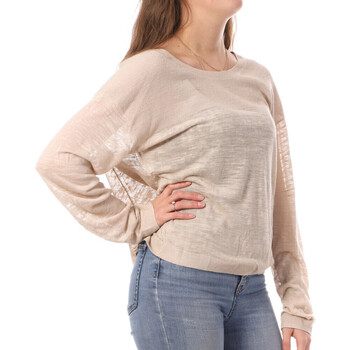 Vêtements Femme Pulls Structured Stripe Pocket T 137201-7D Beige