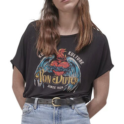 Vêtements Femme T-shirts manches courtes Von Dutch VD/TRC/FEU Noir