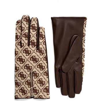 gants guess  guanti donna brown logo aw9921pol02 