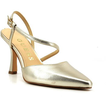 Chaussures Femme Bottes Guess comme Sandalo Tacco Donna Platino Oro FLJSHALEM03 Doré