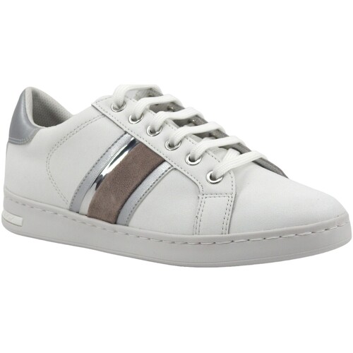 Chaussures Femme Multisport Geox Jaysen Sneaker Donna White Silver D361BE085NFC0007 Blanc